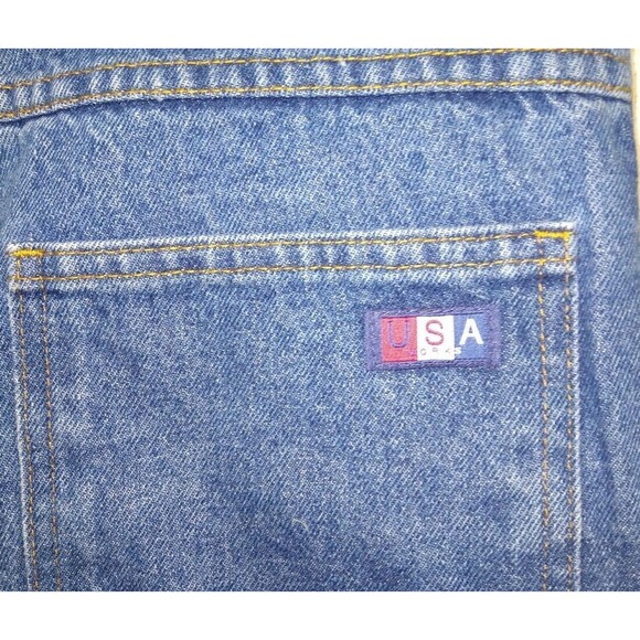 VTG Diamond Gusset Jeans Mens 46×32 Blue Regular Fit Made in USA measures 46×29 - Picture 4 of 7